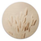 Holzbild 1X Studio - Getrocknete Gräser - Rund 