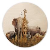 Holzbild Afrikanische Tiere - Rund 