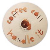 Wandcirkel Hout Belenko - Coffee can Handle it 