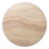 Holzbild Sanfte Hügel in Aquarell - Bloomery Decor - Rund 