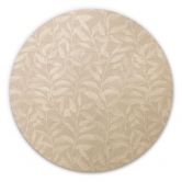 Holzbild Zarte Aquarell-Blätter - Soft Beige - Bloomery Decor - Rund 