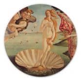 Billede af træ Botticelli - Venus' fødsel - Rundt 
