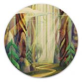 Wood Print Enchanted Forest in the Light - DigitalArtsi - Round 