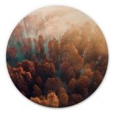 Holzbild Herbstwald im Nebel - Ioricon - Rund 