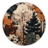 Holzbild Bunter Herbstwald - Jaszke - Rund 
