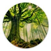 Holzbild Kiciak - Märchenwald - Rund 