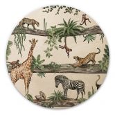 Holzbild Afrikanische Tiere im Dschungel - Kikki Belle - Rund 