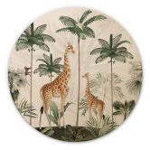 Holzbild Kikki Belle - Die Giraffen - Rund 