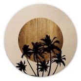 Holzbild Kubistika - Miami Beach - Rund 