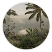 Tableau sur bois rond Sir Edward - Réserve des singes 