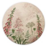 Holzbild Sir Edward - Rosa Fingerhut - Rund 