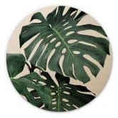 Holzbild Sisi & Seb - Monstera - Rund 