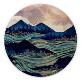 Holzbild SpaceFrog Designs - Meerestreiben - Rund 