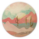 Wandcirkel Hout SpaceFrog Designs - Pastel Woestijn 