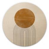 Holzbild The Miuus Studio - Abstract Flow - Rund 