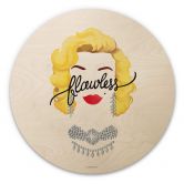Holzbild Tohmé - Flawless Marilyn - Rund 
