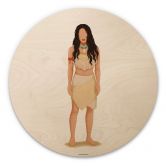 Holzbild Tohmé - Pocahontas - Rund 