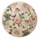 Holzbild UN Designs - Blumen im Gemälde Stil - Rund 