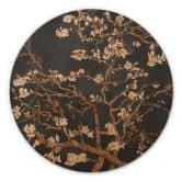 Holzbild van Gogh - Mandelblüte herbstlich - Rund 