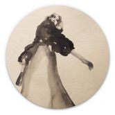 Tableau sur bois rond Verbaan - Right where you are 