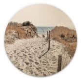 Holzbild Strandaufgang Dünen - Rund 