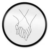 Poster 1X Studio - Line Art Hand in Hand - Rund 