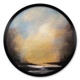 Poster Goldenes Licht am Abendhimmel - Bergius - Rund 