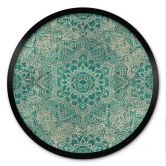 Poster Mandala Boho Gold-grün - Bloomery Decor - Rund 