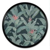 Poster Urban Jungle Tropenblätter Grün - Bloomery Decor - Rund 