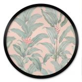 Plante Plakat Urban Jungle Tropical Leaves Pink - Bloomery Decor - Rund 