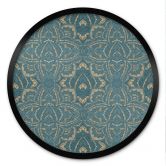 Poster Vintage Mandala in Türkisgold - Bloomery Decor - Rund 