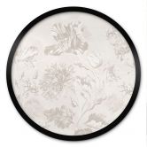 Florales Poster Wildblumen in Kreide-Optik Greige - Bloomery Decor - Rund 
