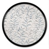 Poster Zarte Aquarell-Blätter - Soft Grau - Bloomery Decor - Rund 