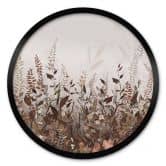 Poster Blumenwiese Vintage - Lane - Rund 