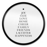 Poster Spruch - Weihnachtsbaum Typografisch Rund - Blursbyai 