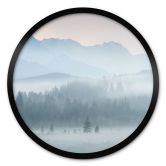 Poster Neblige Waldlandschaft im Herbst - Eisenmann - Rund 