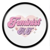 Poster Feminist AF Rosa Herz - Rund 