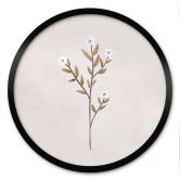 Poster Blumen Illustration - Vergissmeinnicht - Goed Blauw - Rund 