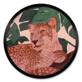 Poster Goed Blauw - Goldener Panther - Rund 