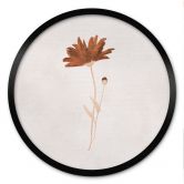 Poster Wildblume abstrakt - Goed Blauw - Rund 