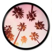 Poster California Dreaming mit Palmen-Blick - Hugonnard - Rund 