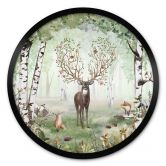 Poster Kikki Belle - Hirsch im Sommer - Rund 