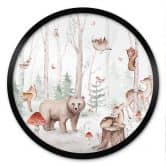 Poster Waldtiere im Herbst - Kvilis - Rund 
