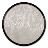 Poster Elegante Weidenzweige in Beige - Ms Tiff - Rund 