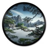 Poster dennenbos in het Huang Shan gebergte - NingYun Ye - Rond 