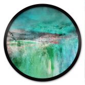 Poster Groen fantasielandschap - Schmucker - Rond 