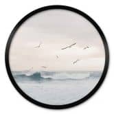 Poster Sisi & Seb - Magischer Abendhimmel am Meer - Rund 