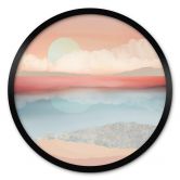 Poster SpaceFrog Designs - Minzfarbener Mond - Rund 
