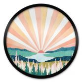 Ronde Poster SpaceFrog Designs - Retro Zomer 