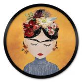 Poster Treechild - Blumige Frida - Rund 